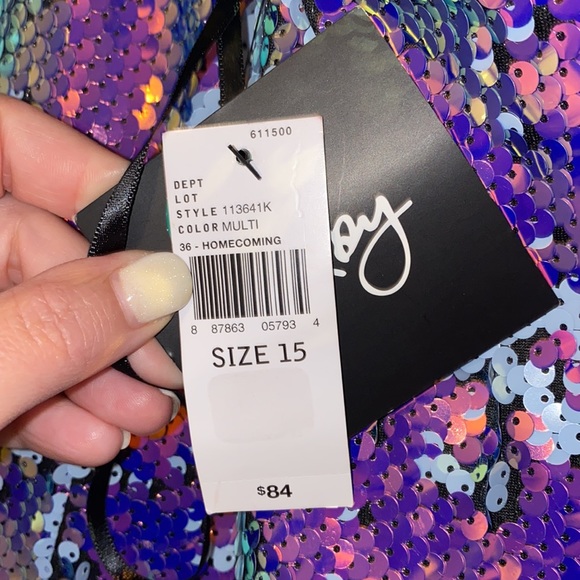 Sequin cocktail dress. Mermaid tones. - Picture 5 of 5